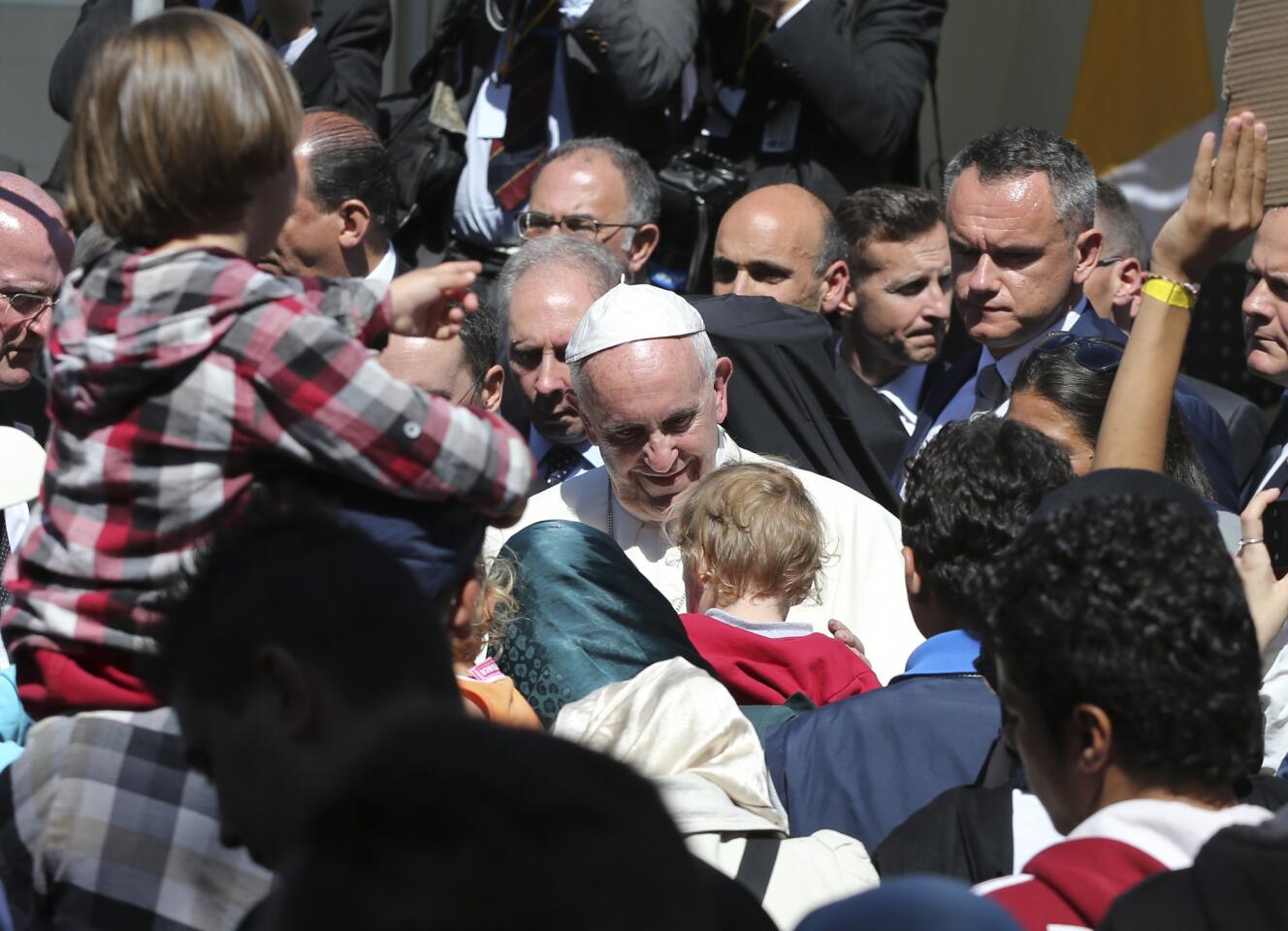 Pope visits Lesbos