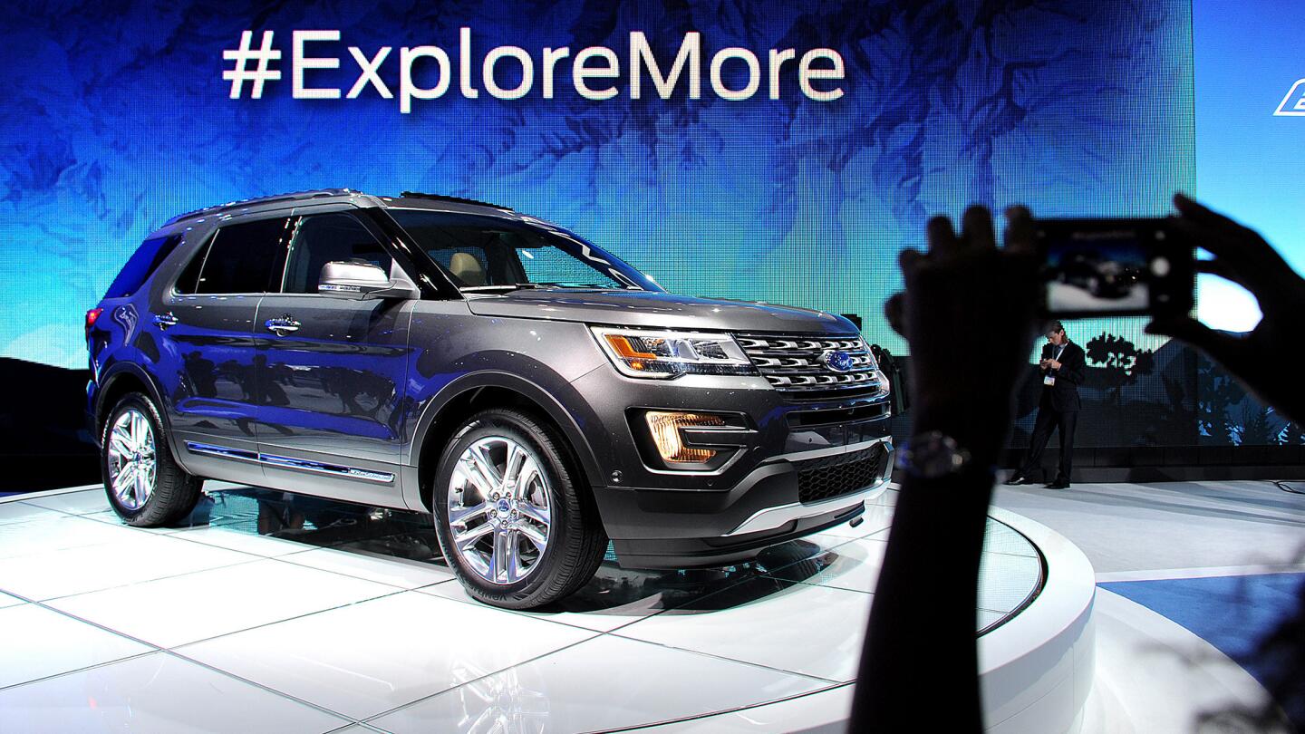 The 2015 Ford Explorer at the 2014 Los Angeles Auto Show.