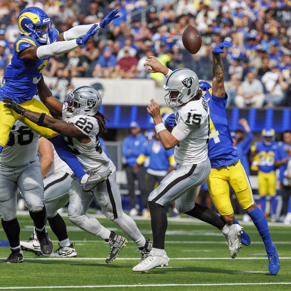 Rams capitalize on turnovers to avoid disaster in win over Raiders ...