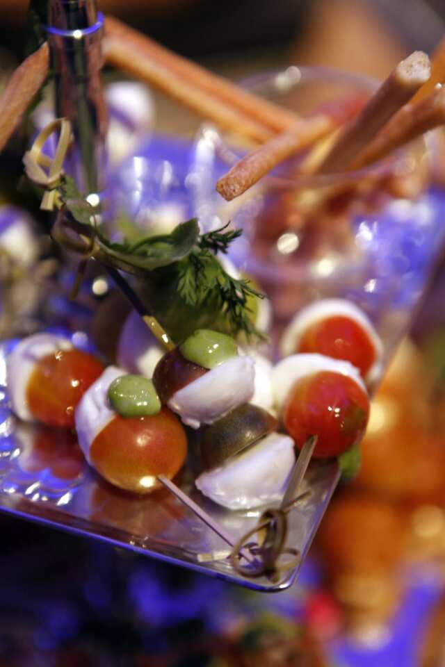 Caprese skewers were part of the "finger food" theme of these year's Governors Ball, a departure from the usual sit-down dinner.