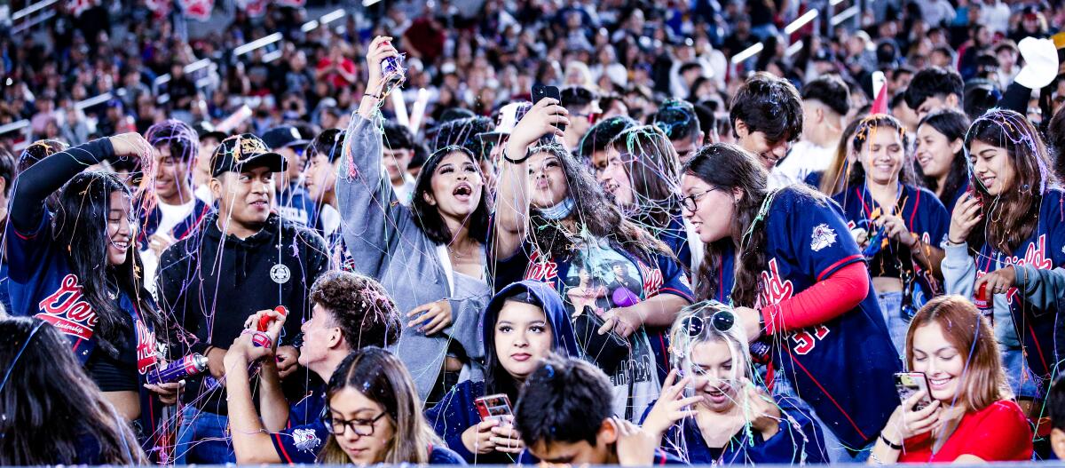 A photo of the crowd from the 2022 Garfield vs. Roosevelt game at the Coliseum.