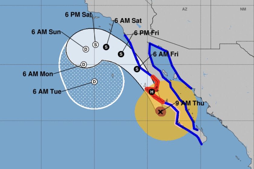 Kay is expected to veer offshore Friday near Ensenada