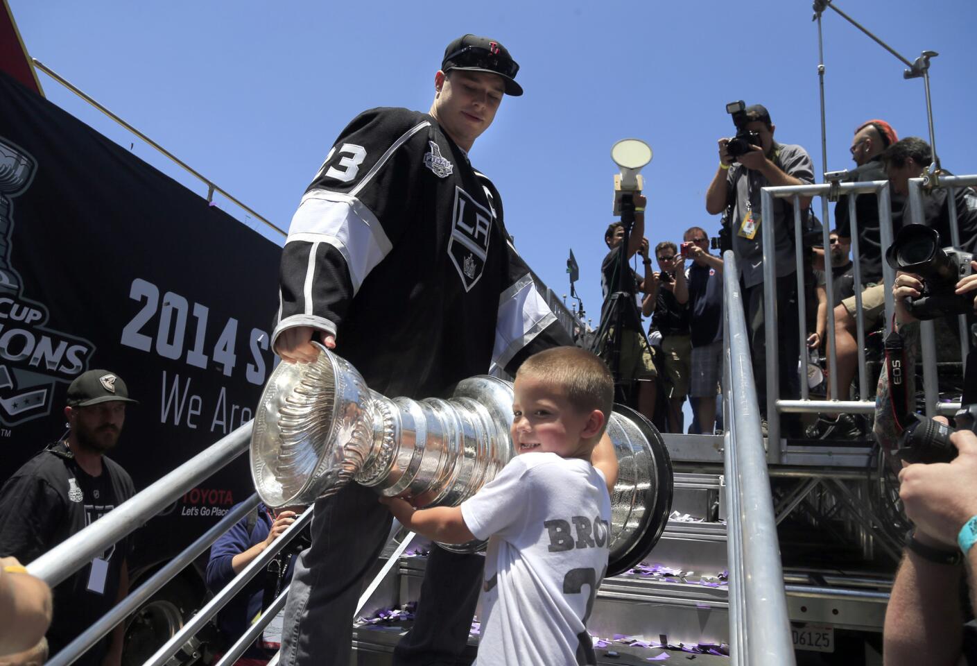 Kings fans celebrate the 2014 Stanley Cup