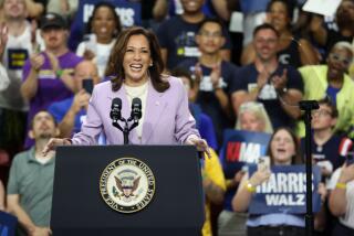 Las Vegas, Nevada-Aug. 10, 2024: Vice President Kamala Harris and Governor Tim Walz hold a campaign rally at University of Las Vegas Thomas & Mack Center on Saturday Aug. 10, 2024 in Las Vegas, Nevada (Jason Armond / Los Angeles Times)