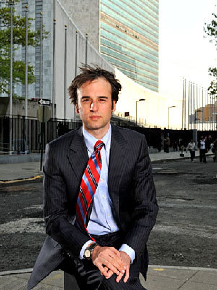 LAWYER: David Pressman outside the United Nations.