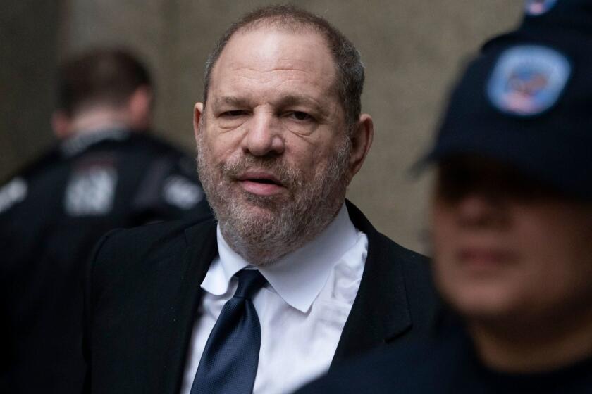 Disgraced Hollywood mogul Harvey Weinstein leaves the State Supreme Court on April 26, 2019 in New York, after a break in a pre-trial hearing over sexual assault charges. (Photo by Don Emmert / AFP)DON EMMERT/AFP/Getty Images ** OUTS - ELSENT, FPG, CM - OUTS * NM, PH, VA if sourced by CT, LA or MoD **