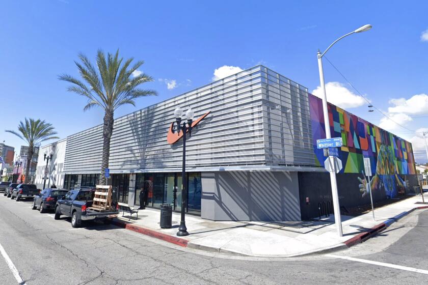 Google street view of the Nike store in East Los Angeles.