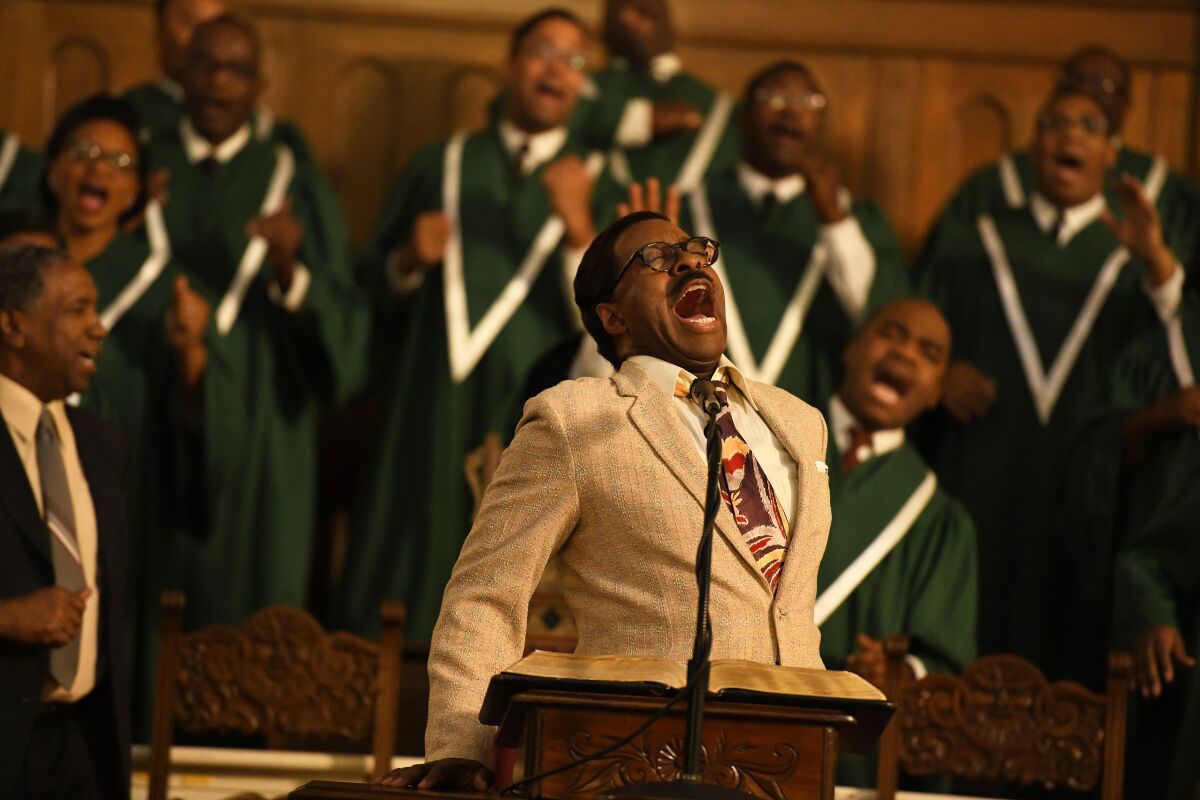 The. Rev. C.L. Franklin, played by Courtney B. Vance, in "Genius: Aretha."