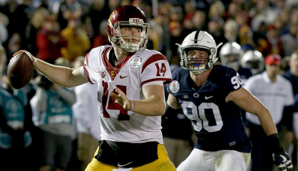 Quarterback Sam Darnold emerged as a future Heisman Trophy candidate for the Trojans last season.