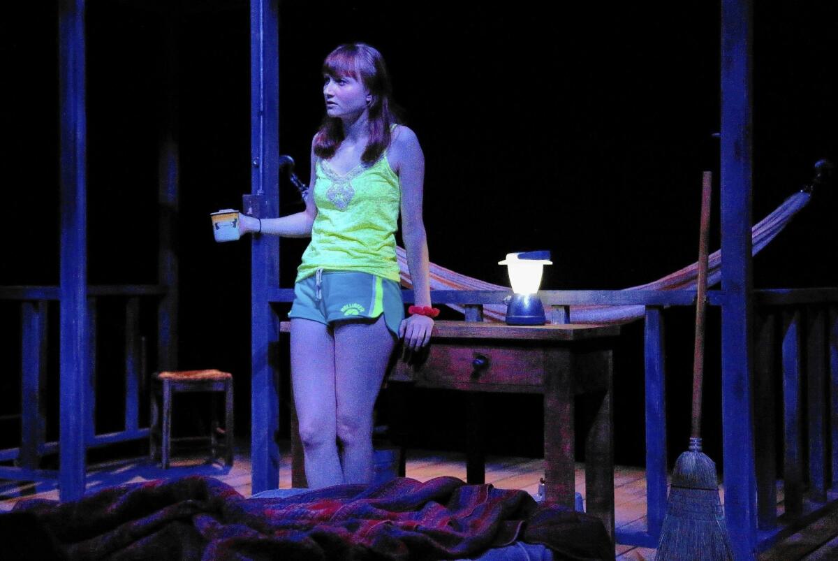 Rae Gray rehearses a scene from "Slowgirl."