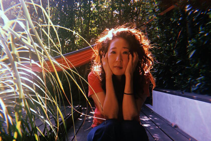 Actress Sandra Oh photographed for the Envelope Drama Roundtable using the Huji Photo App. CREDIT: From Sandra Oh