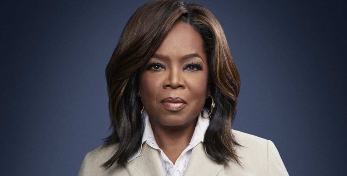 Oprah Winfrey appears in a studio shot photo. 