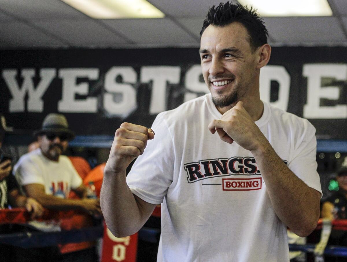 Robert Guerrero earned a title shot against Floyd Mayweather Jr. by defeating the naturally bigger former world welterweight champion Andre Berto by decision in Ontario, knocking Berto down in each of the first two rounds.