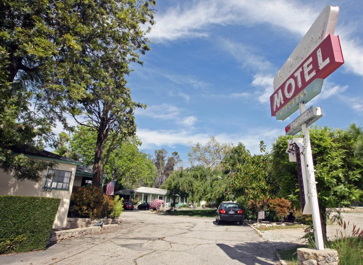 The La Crescenta Motel has been put on the market. The 11-room, L-shaped business at 2413 Foothill Blvd. has been a backdrop in shows such as the vampire-filled “True Blood” and more recently “Mad Men.”