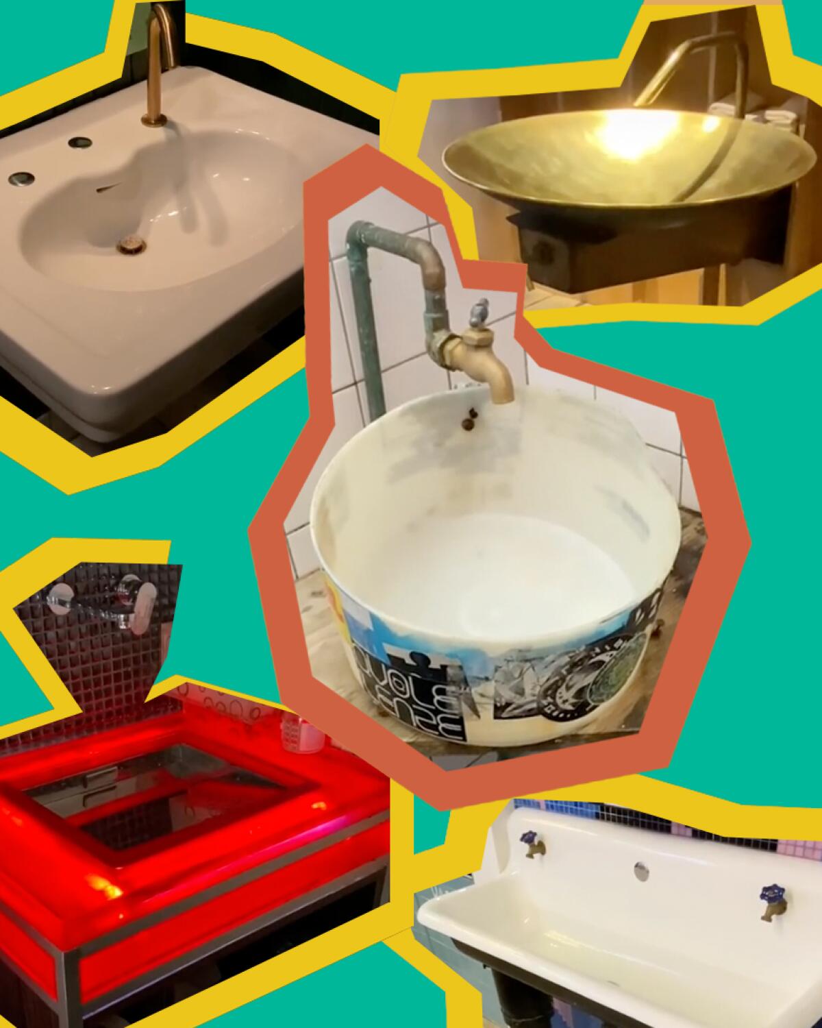 Various sinks highlighted in SinkReviews TikTok account.