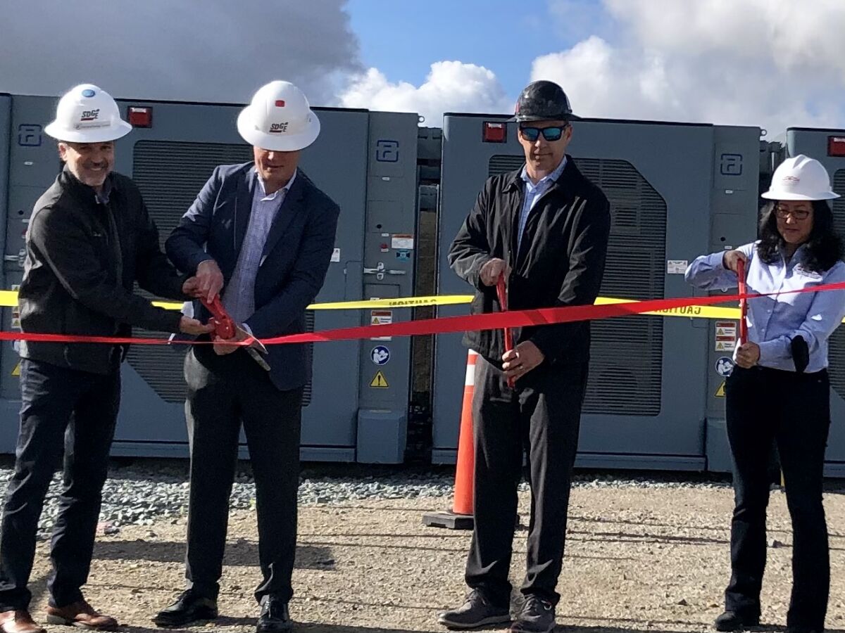 The opening of the SDG&E energy storage facility in Kearny Mesa.
