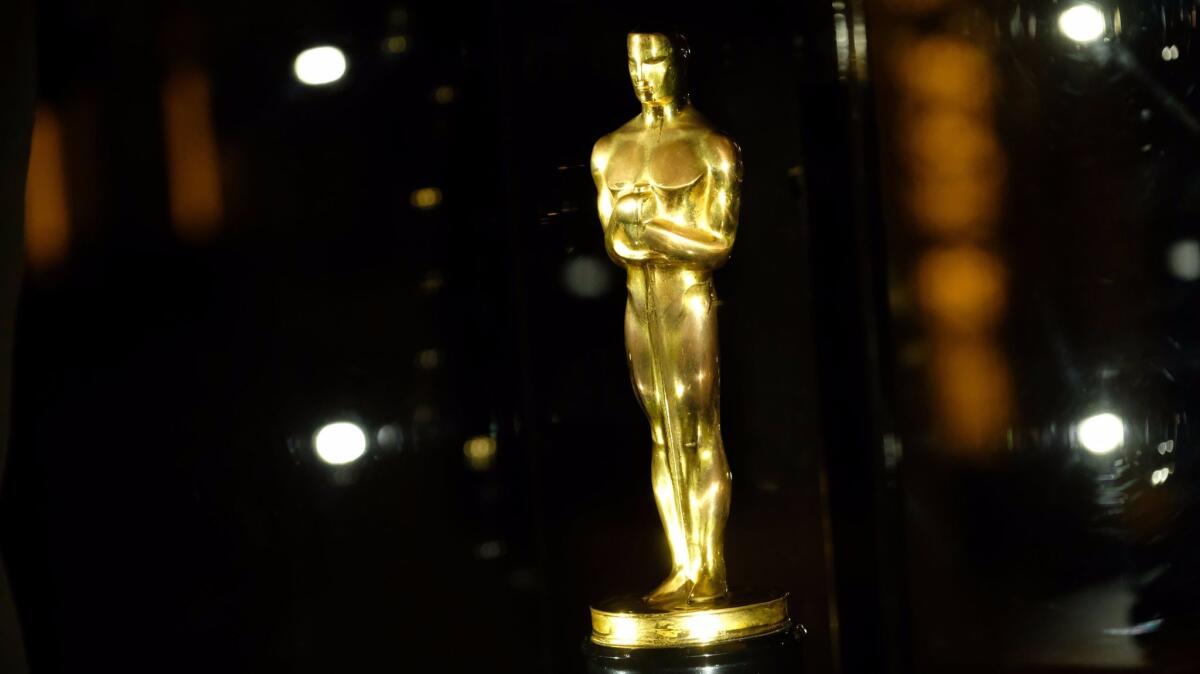 An Oscar statuette in Beverly Hills.