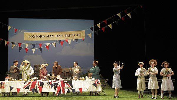 A dress rehearsal for the cast of L.A. Opera's production of "Albert Herring" at the Dorothy Chandler Pavilion. The opera is conductor James Conlon's pre-celebration of the upcoming Benjamin Britten centennial in 2013. Britten's early and cheerfully vulgar, small-scaled chamber opera, based on a Guy de Maupassant story, was once a rarity but has been rediscovered.