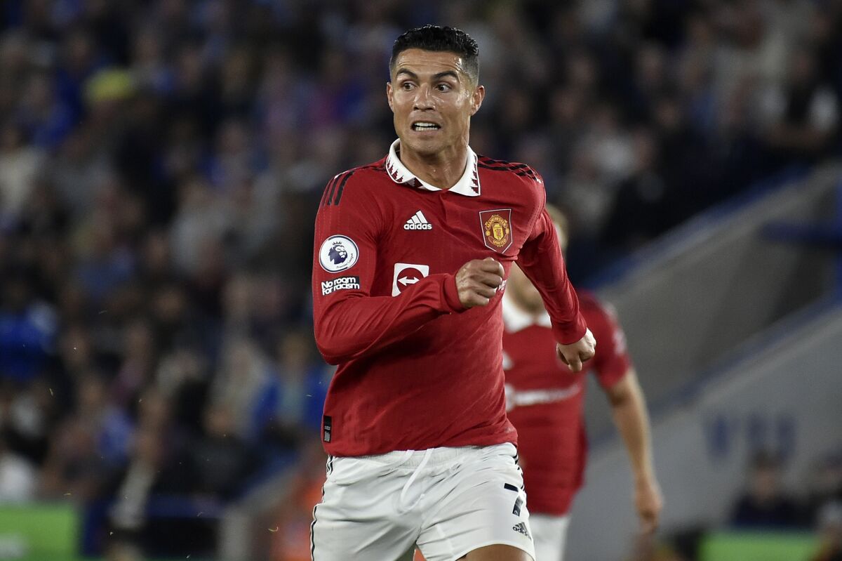 En foto del 1 de septiembre del 2022, Cristiano Ronaldo del Manchester United 