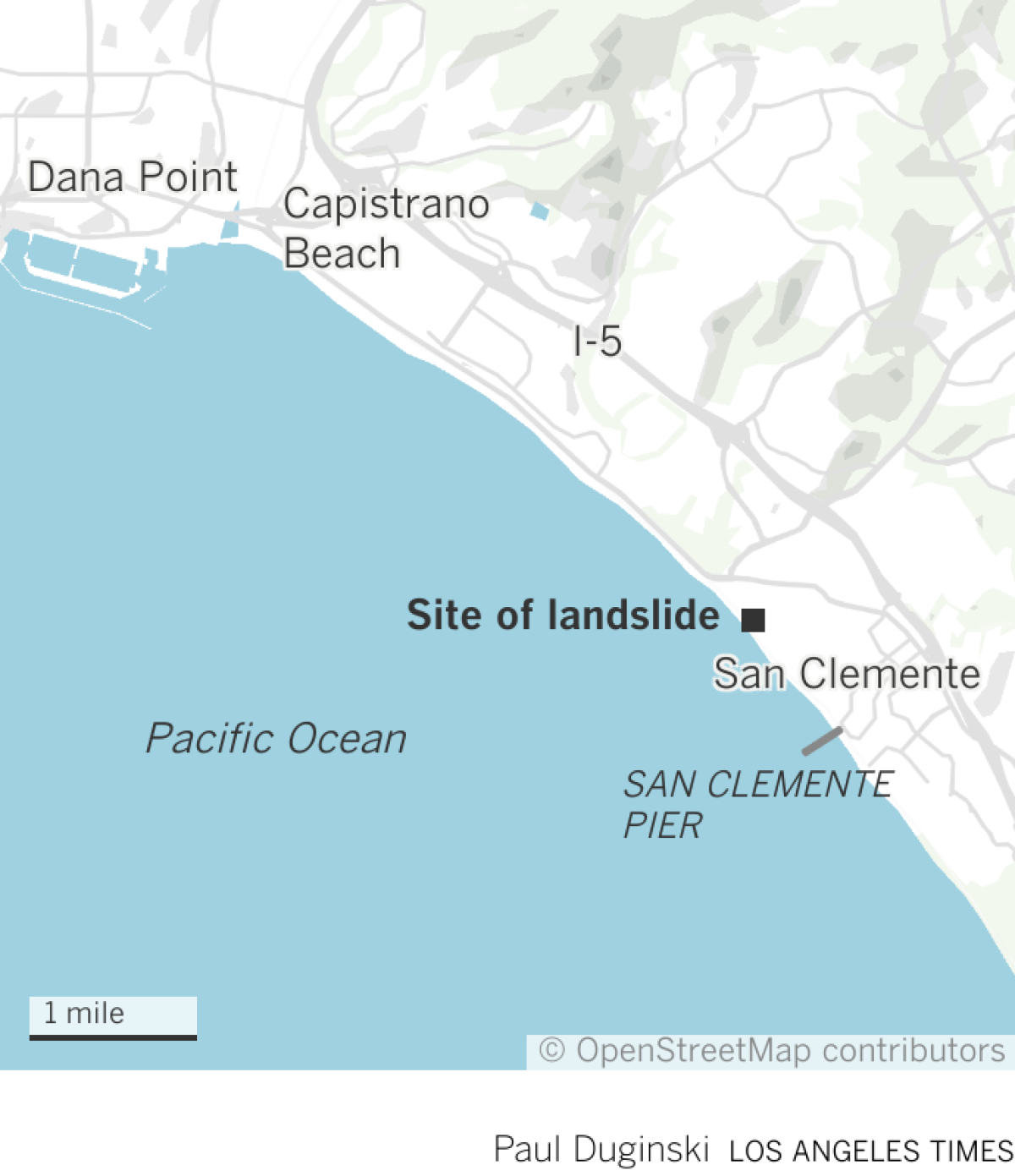 Locator map of landslide on Buena Vista in San Clemente.
