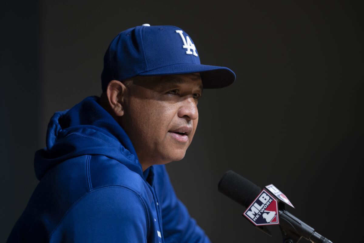Dave Roberts will manage in his first wild card game on Wednesday. (AP Photo/Kyusung Gong)