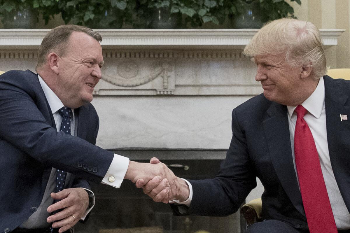 In 2017, President Trump met with then-Danish Prime Minister Lars Loekke Rasmussen at the White House.