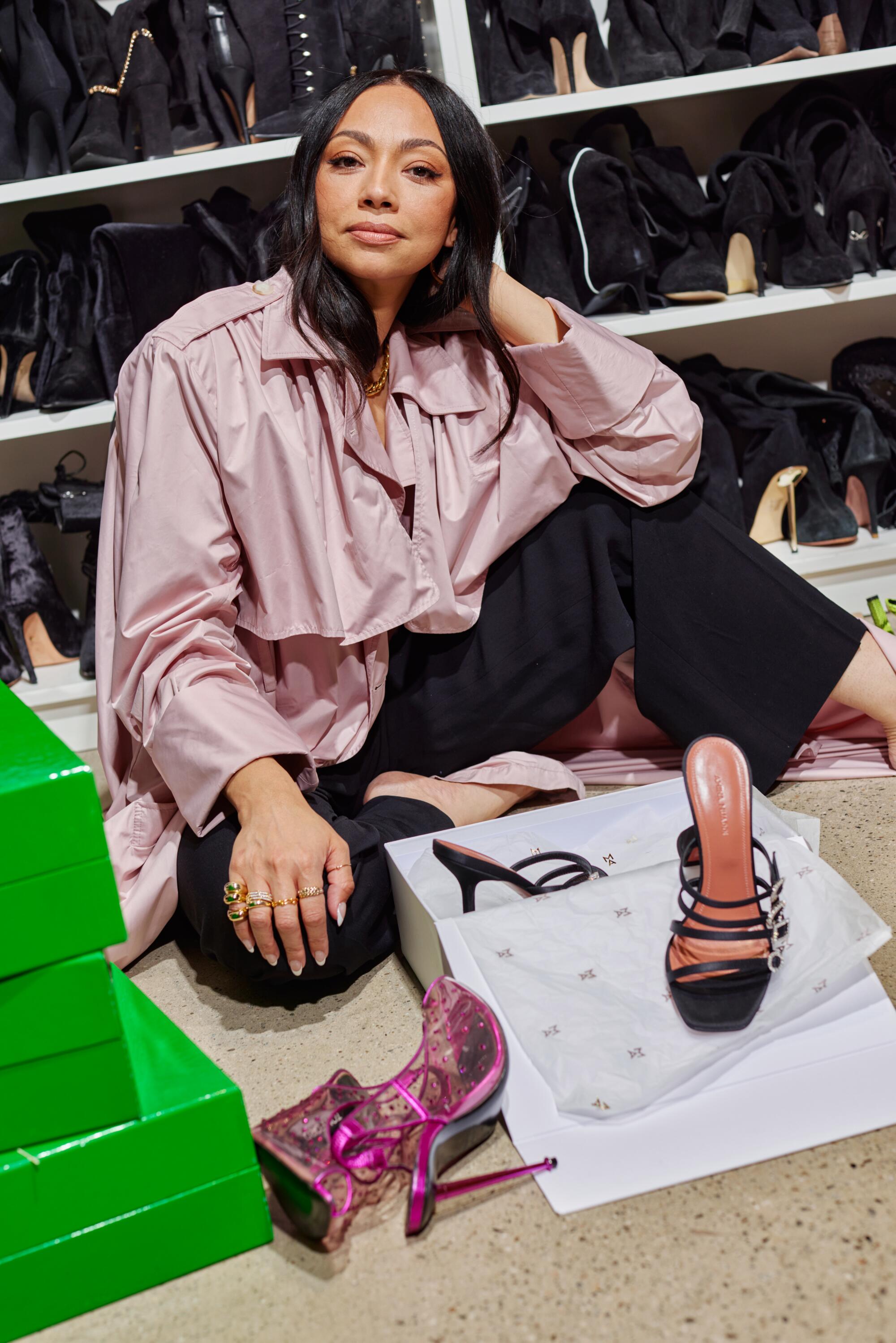 Stylist Monica Rose at her studio in Los Angeles, California. 