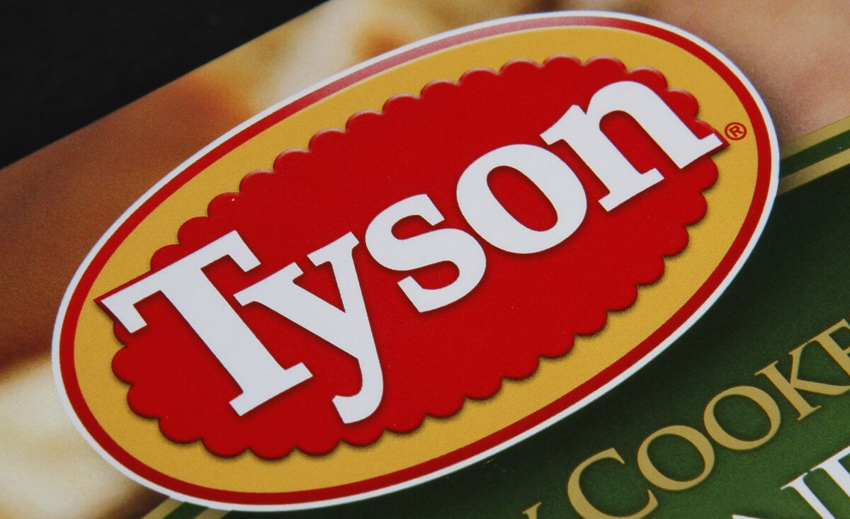FILE - A Tyson food product is seen in Montpelier, Vt., on Nov. 18, 2011. Tyson, one of the world's largest meat producers, said Wednesday, Oct. 5, 2022, that corporate staff at its Chicago and Downers Grove, Ill., locations and Dakota Dunes, S.D., office will start relocating to its headquarters in Springdale, Ark., early next year. (AP Photo/Toby Talbot, File)