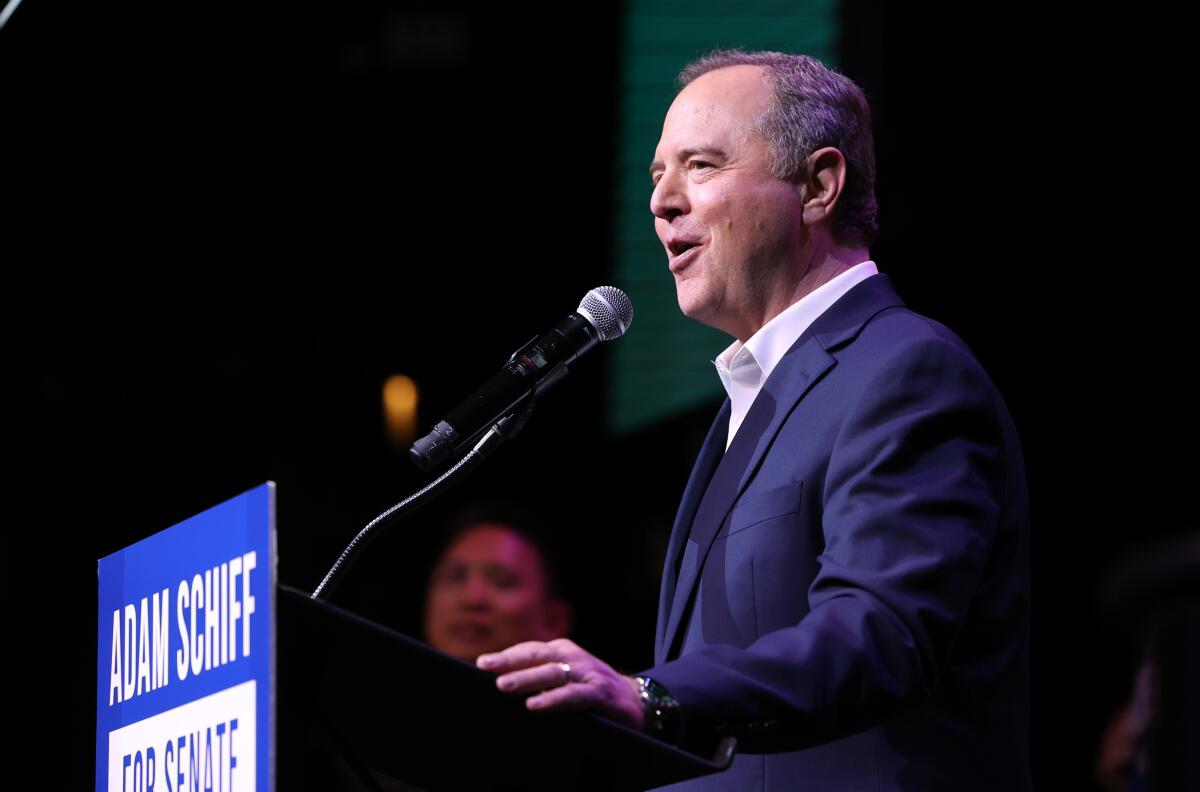 Rep. Adam Schiff, a candidate for U.S. Senate, called Wednesday for President Biden to end his reelection bid.