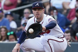 The Braves' Freddie Freeman during a game against Cincinnati in 2021.