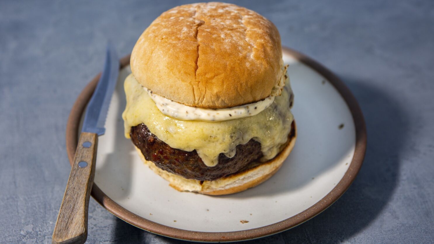 Dry-aged Burger with Gruyère and Homemade Garlic Mayonnaise - The San Diego