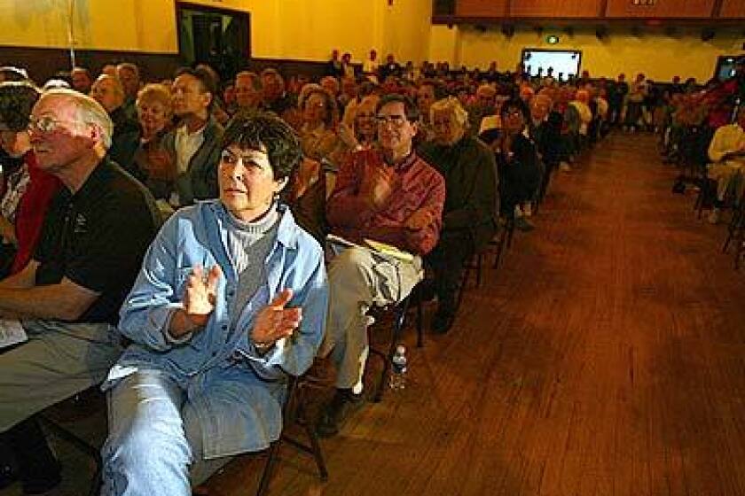 Santa Barbara County Supervisor Gail Marshall was among about 800 people at an April meeting to discuss a proposed Chumash project with developer Fess Parker.