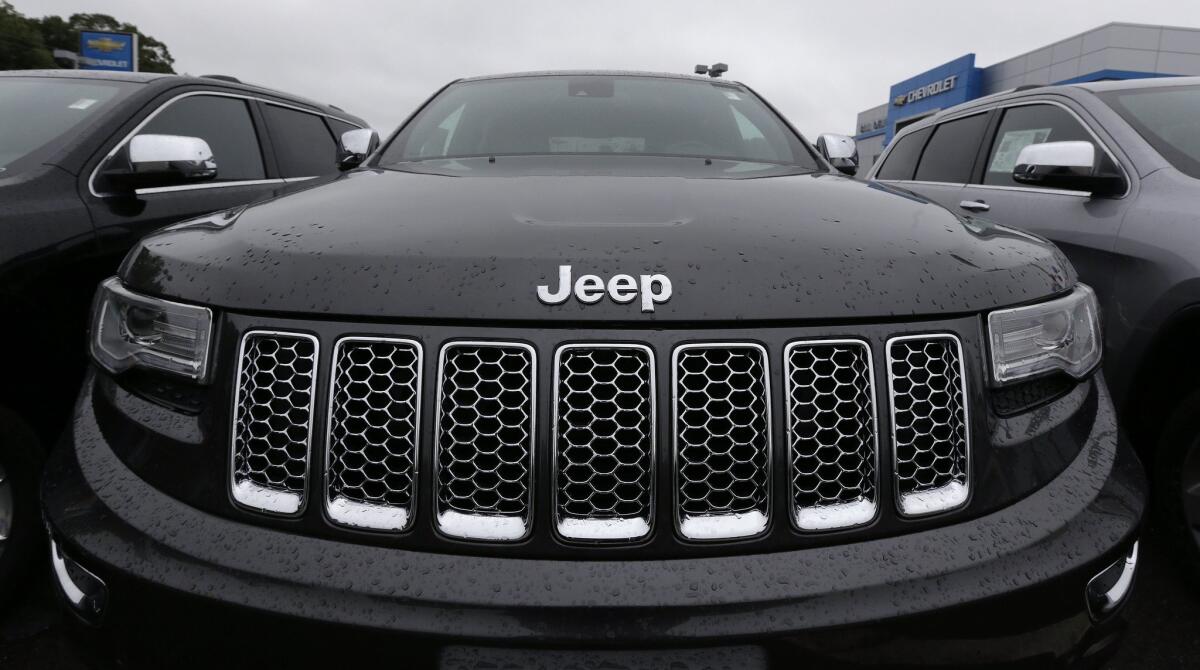 A Jeep Grand Cherokee at a dealership in Haverhill, Mass., on Oct. 1. Chrysler Group has issued safety recalls for the vehicle.