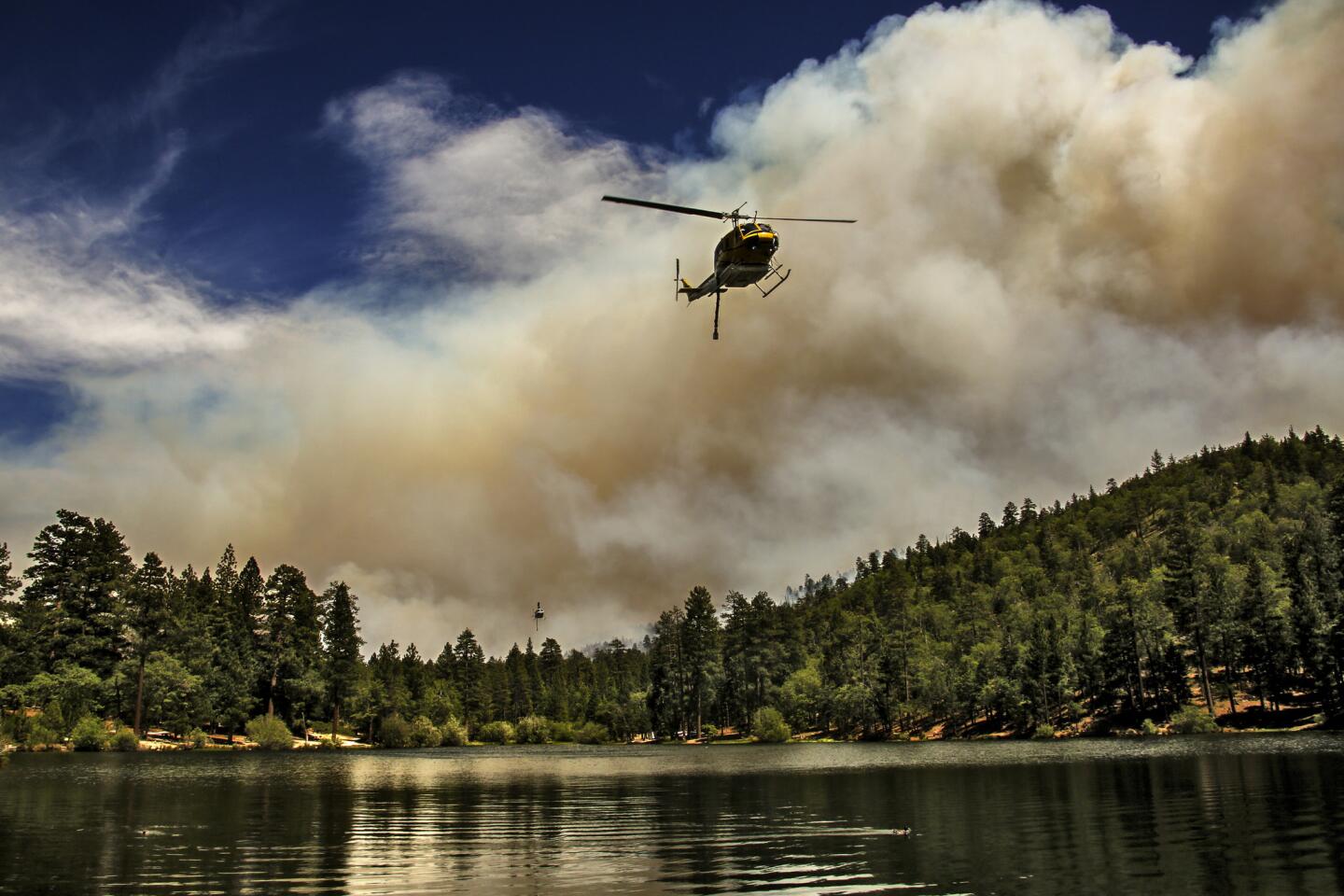 Lake fire in the San Bernardino National Forest