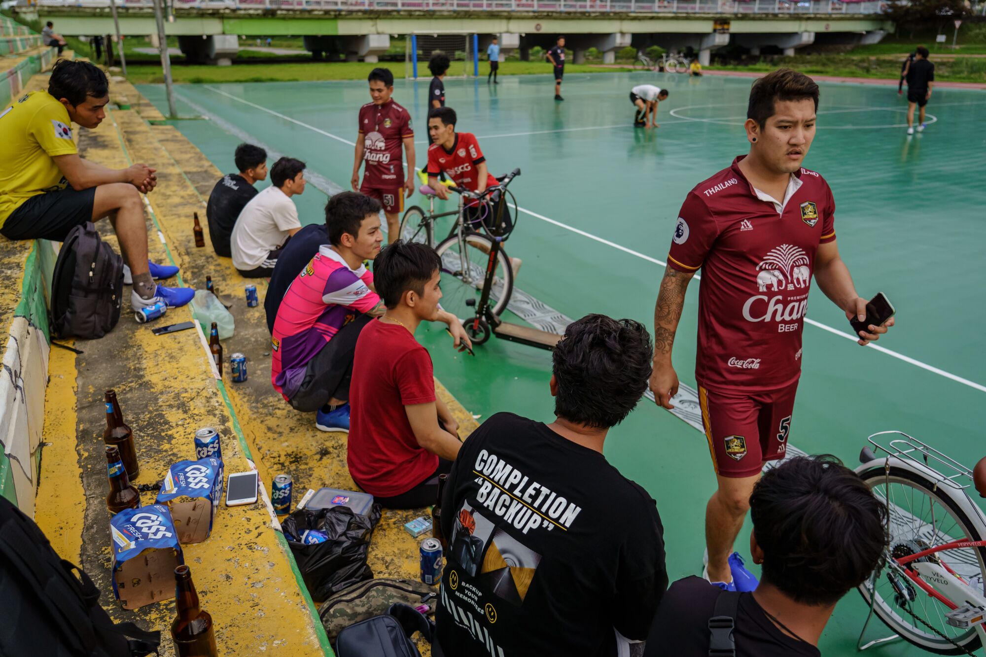 Thai nationals spend their weekends playing soccer in Jeongeup.