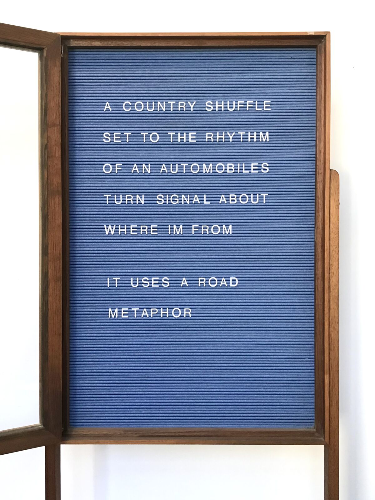 A poem written on a notice board