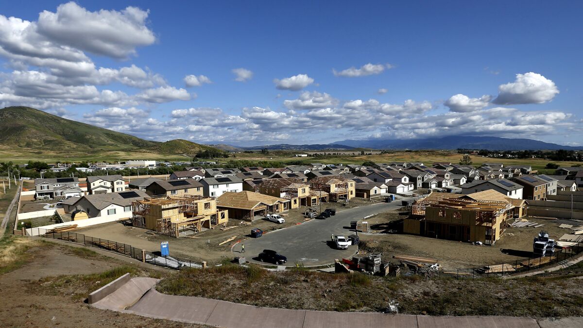 Construction is underway on the Morningstar Ranch community in Winchester, near Temecula.
