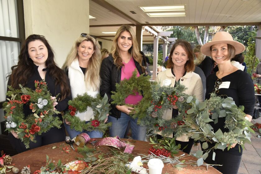 Participants at last year’s RSF Garden Club Holiday Wreath-Making Workshop.