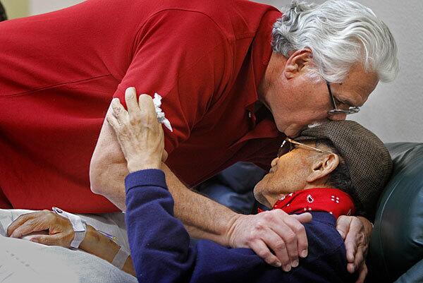 A hug in the hospital