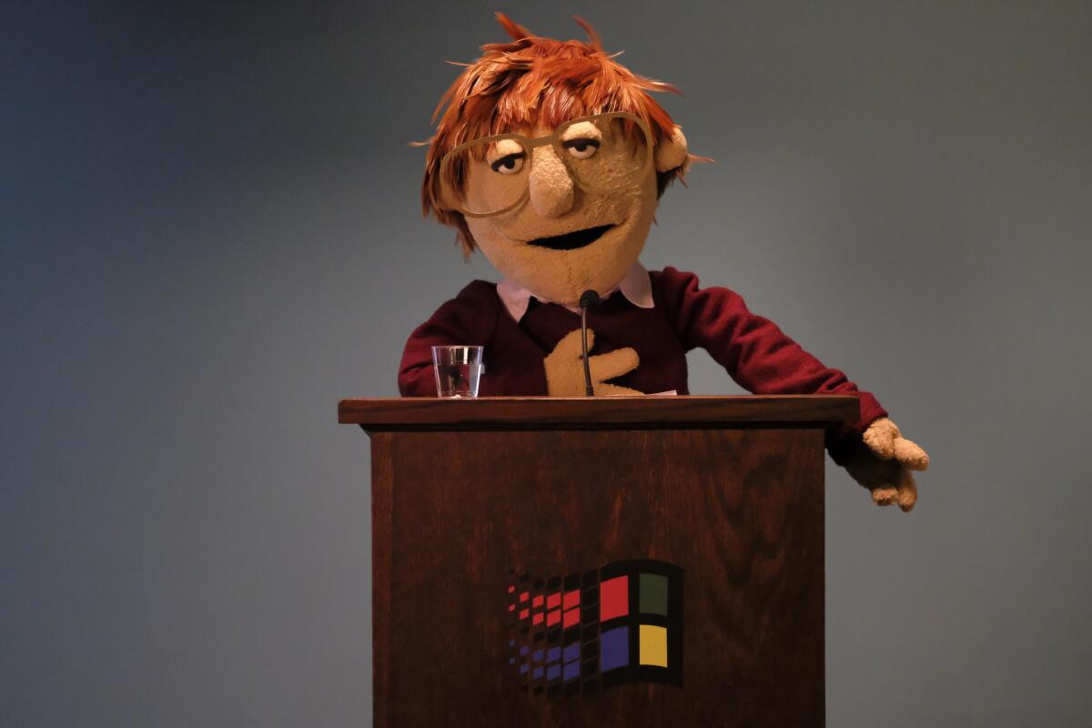 In National Geographic's "Valley of the Boom," Microsoft co-founder Bill Gates is portrayed by a puppet.