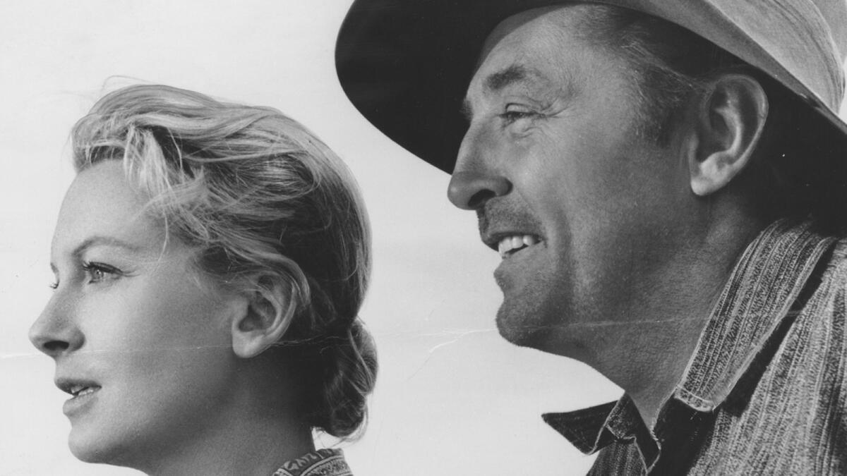 Deborah Kerr and Robert Mitchum star in the 1960 film "The Sundowers."