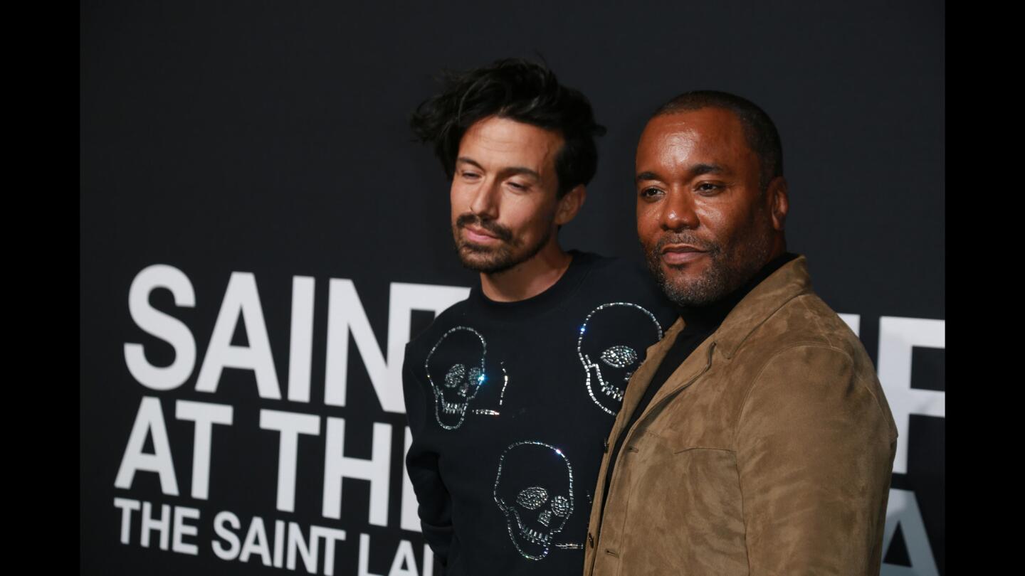 Lee Daniels at the Saint Laurent fashion show in Los Angeles
