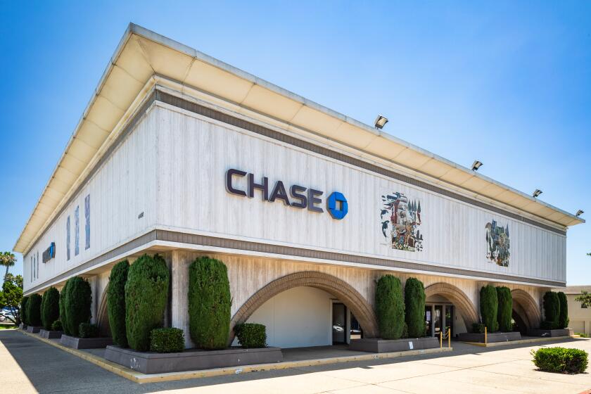The artwork on Chase Bank's Pacific Beach branch on Mission Bay Drive was designed by Millard Sheets Studio in 1977.