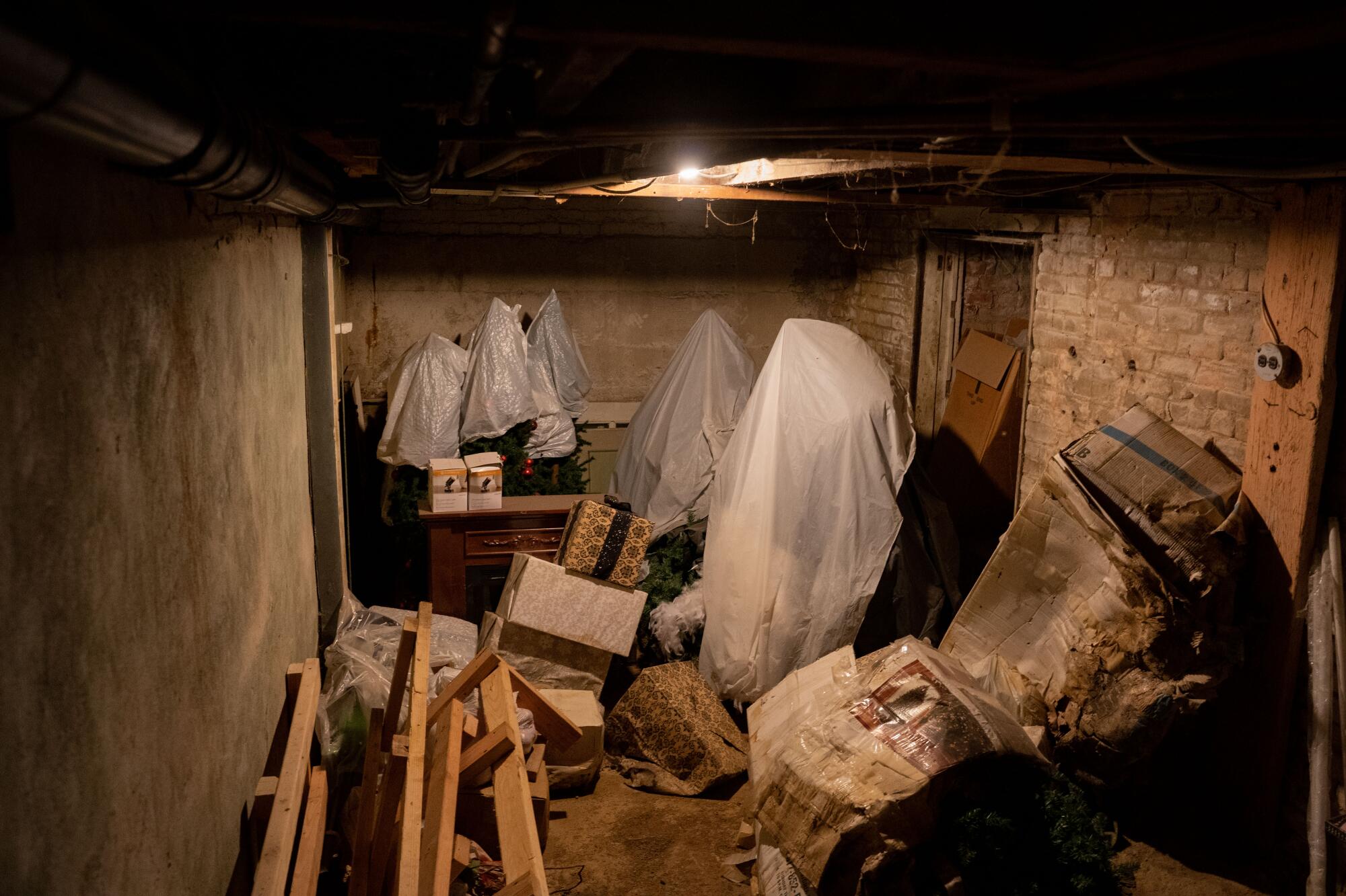 The basement of Reign Salon.