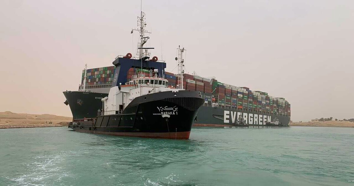 Suez Canal blocked by grounded mega-ship, causing huge traffic jam in the sea Suez Canal blocked by grounded mega-ship, causing huge traffic jam in the sea