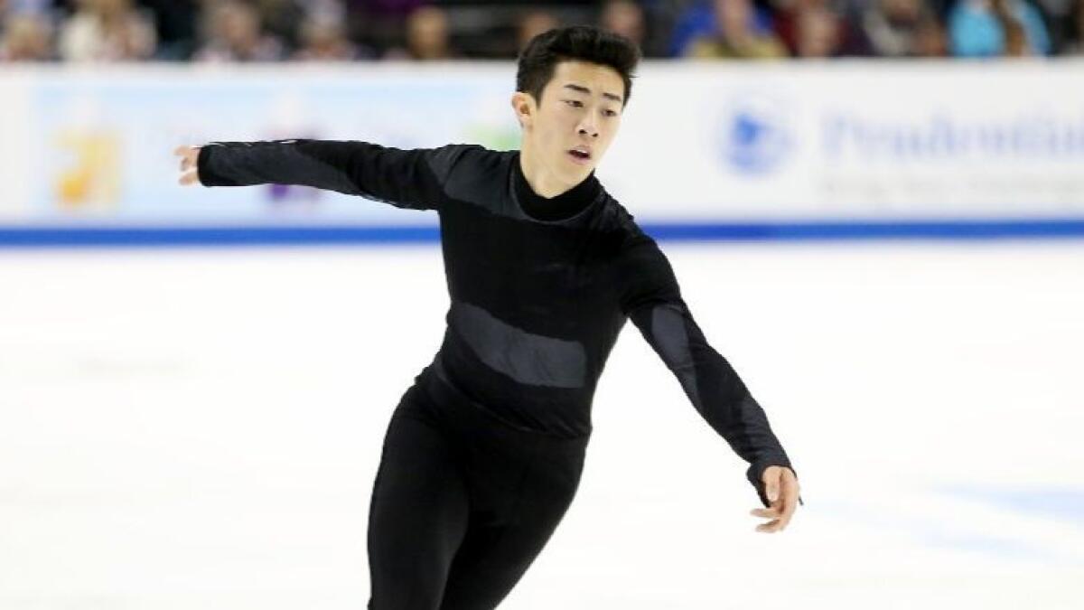 Nathan Chen performs his program during the men's free skate event at the 2018 U.S. Figure Skating Championships.