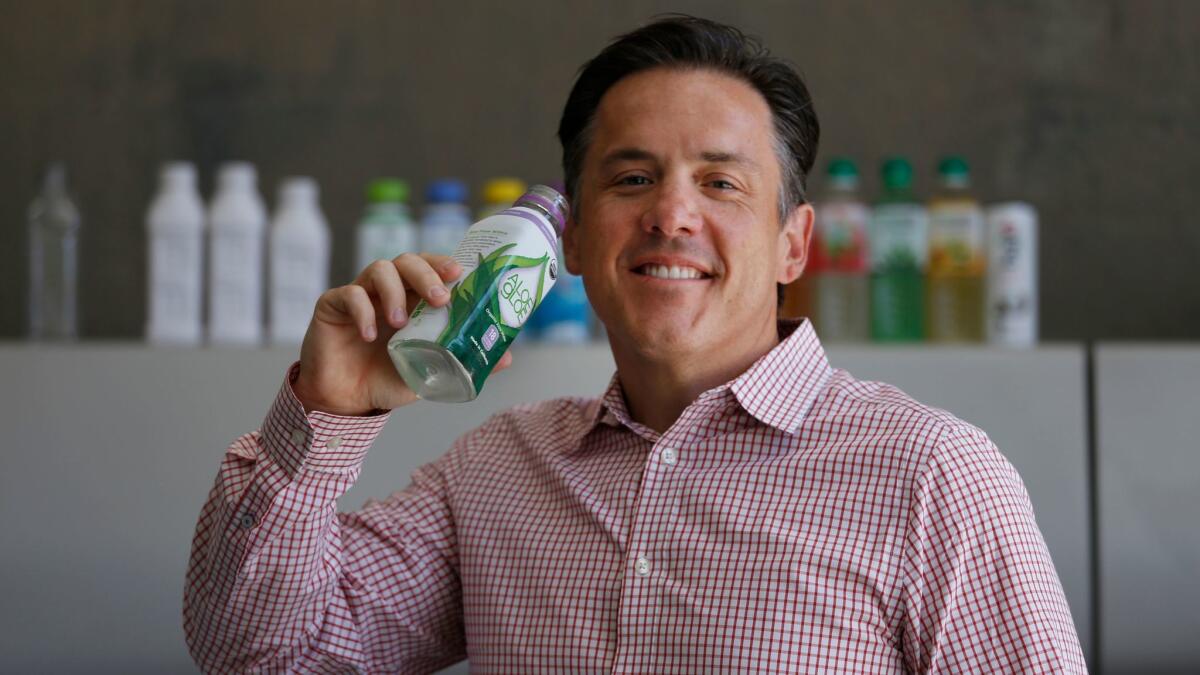 Dino Sarti's own journey to health inspired the creation of Aloe Gloe. (Glenn Koenig / Los Angeles Times)