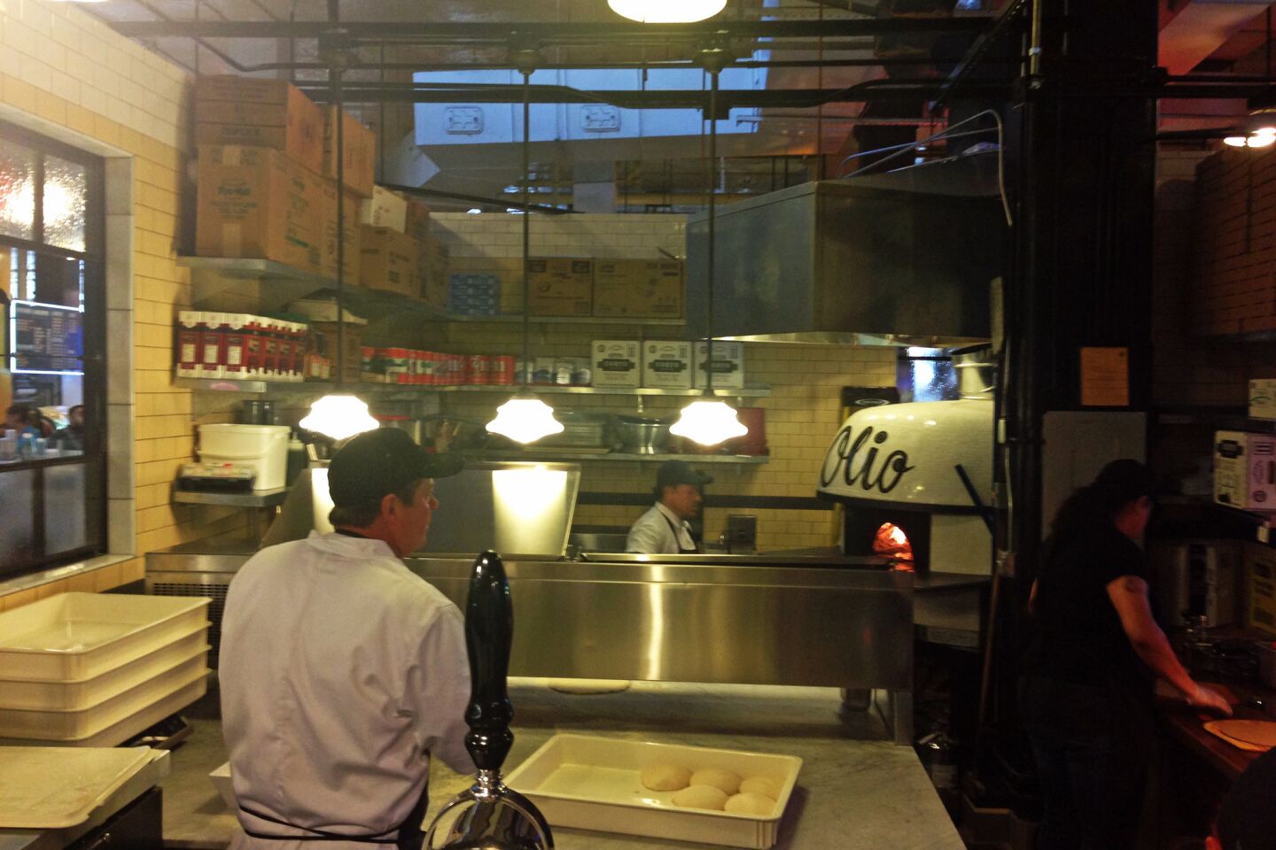 Olio wood fired pizzeria at Grand Central Market