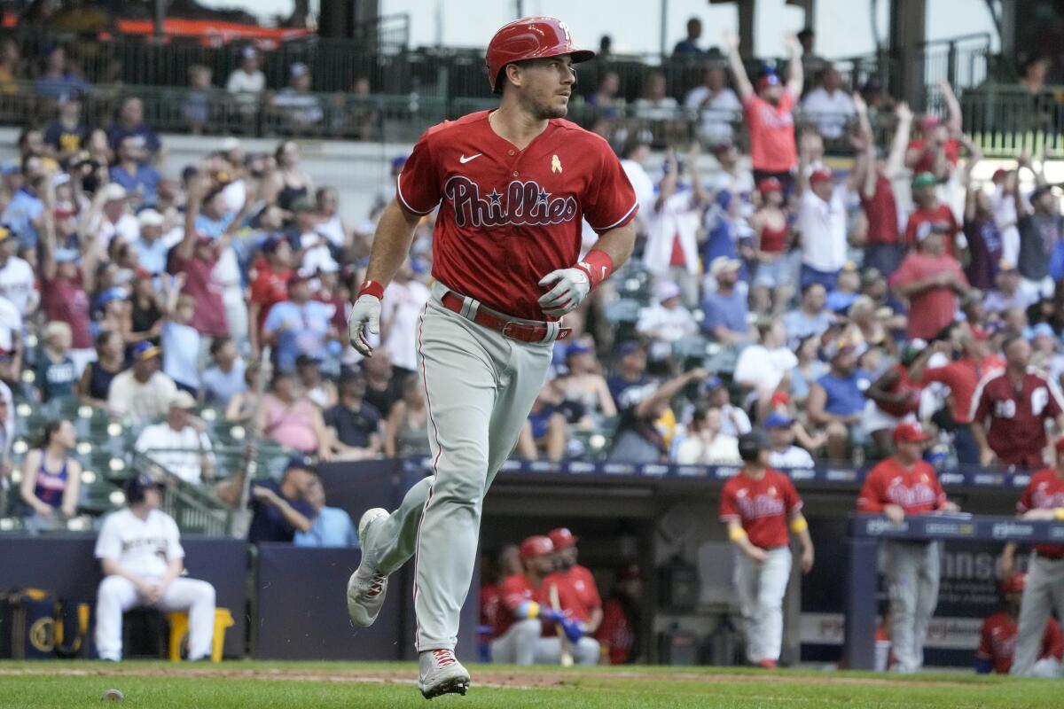 Bohm, Realmuto hit back-to-back homers as Phillies rally for 4-2 victory  over Brewers - The San Diego Union-Tribune