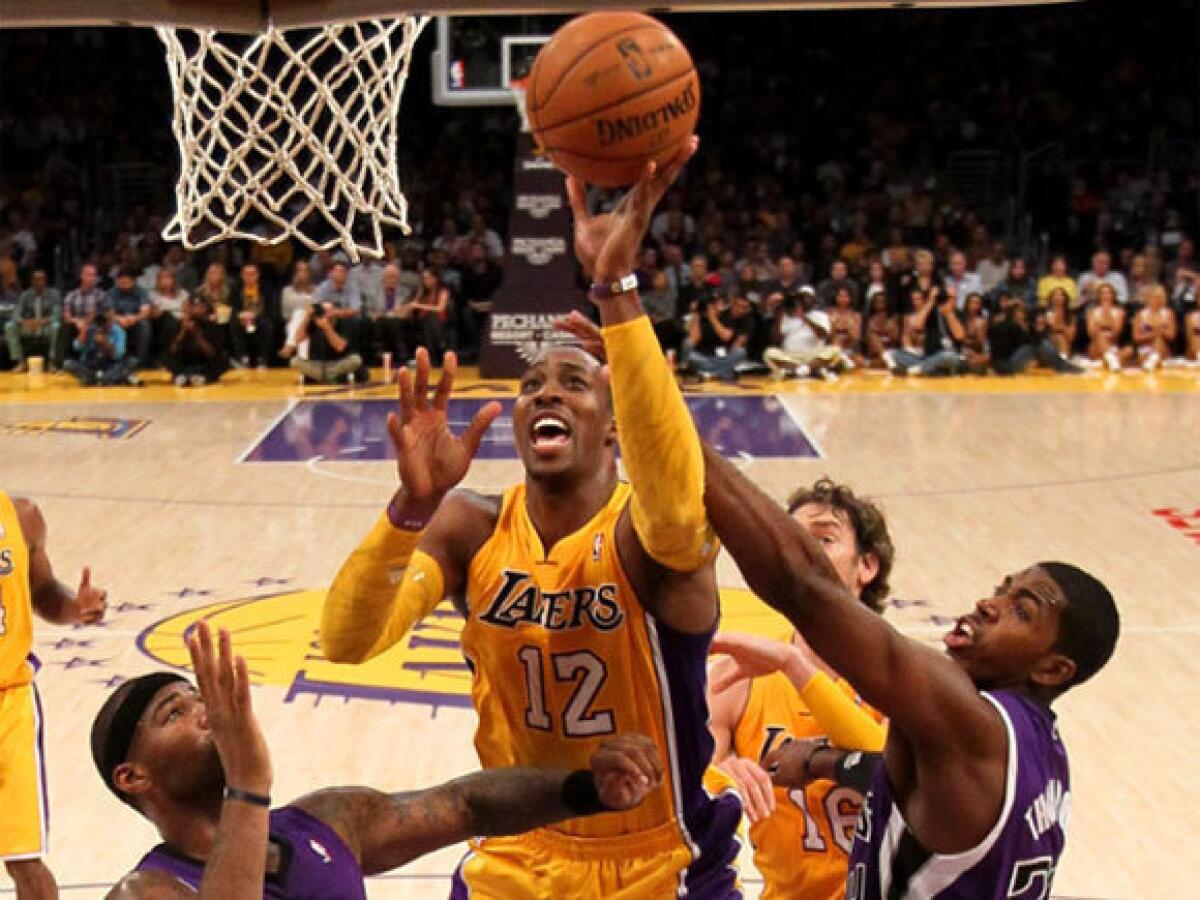 Dwight Howard, who made his Lakers debut in an exhibition game against Sacramento, will take on the Kings at Staples Center on Sunday night.